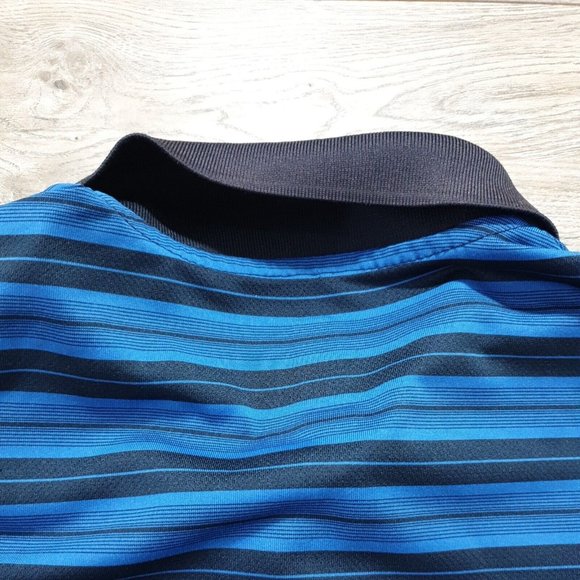 PGA Tour Mens Large Short Sleeve Shirt Polo Airflux Sport Golf Athletic Blue - Picture 6 of 8